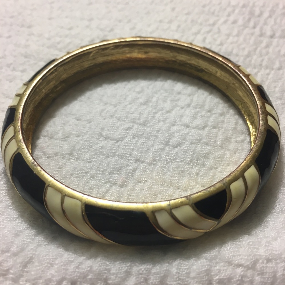 J.Crew black and white enamel Bracelet